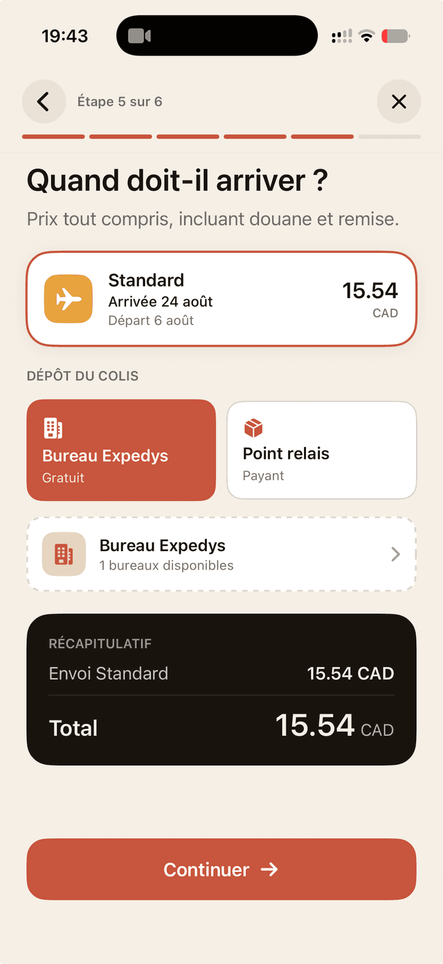 All-in price, customs included